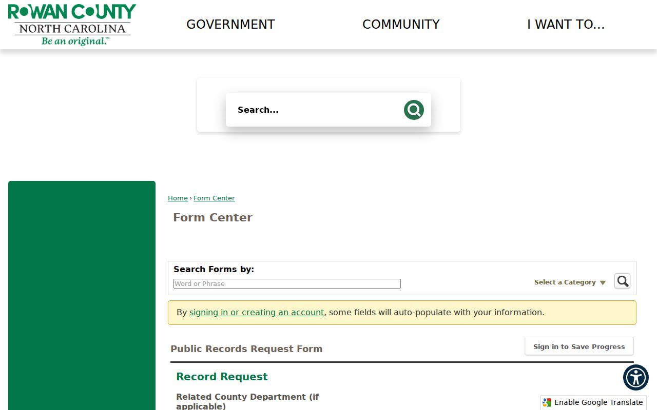 Salisbury residents directory Rowan public records request form