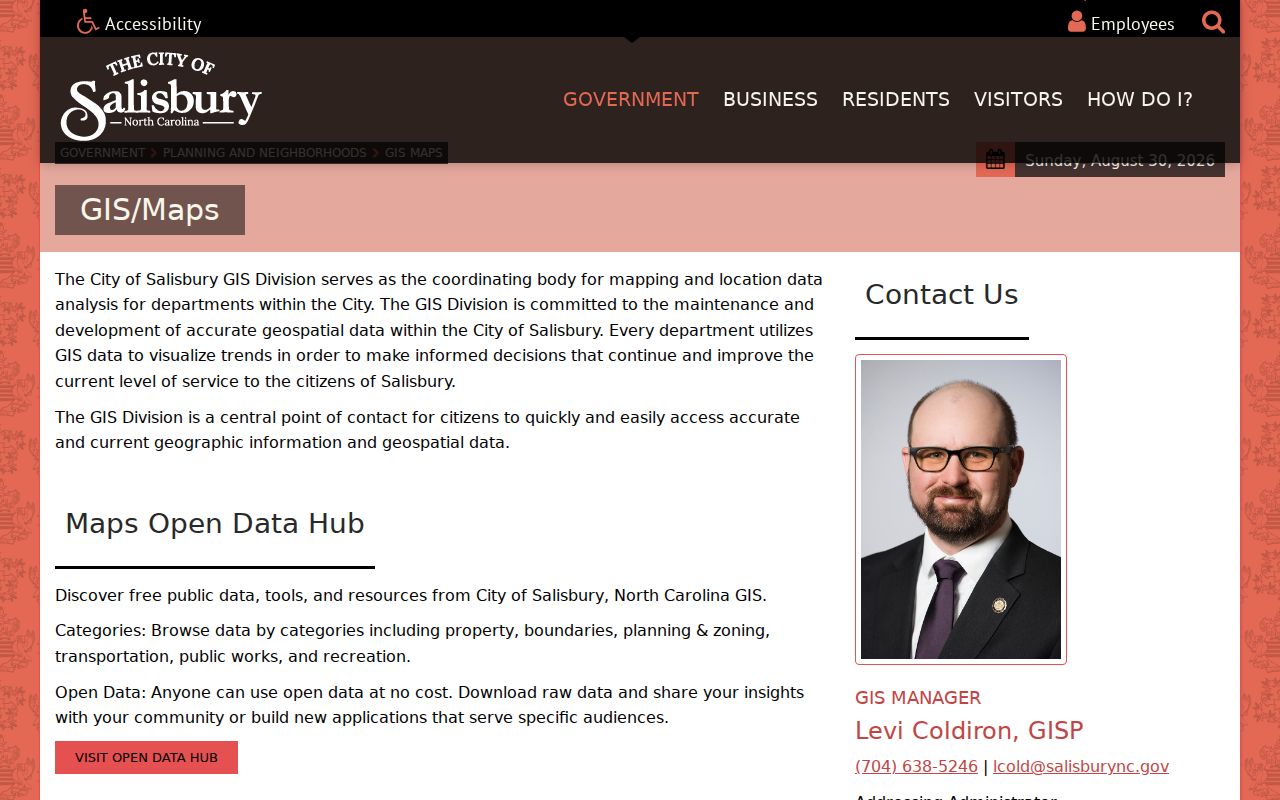 Salisbury street directory city GIS maps and address tools